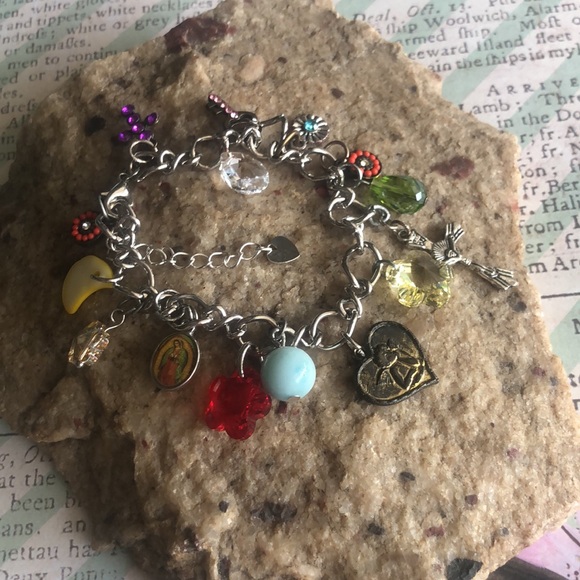 SWAROVSKI CRYSTAL ELEMENTS FLOWER & ANGEL CHARM BRACELET or NECKLACE!🌹🎀✨🌟 - Picture 2 of 7